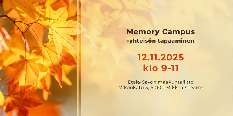 Memory Campus-yhteisön tapaaminen 12.11.2025